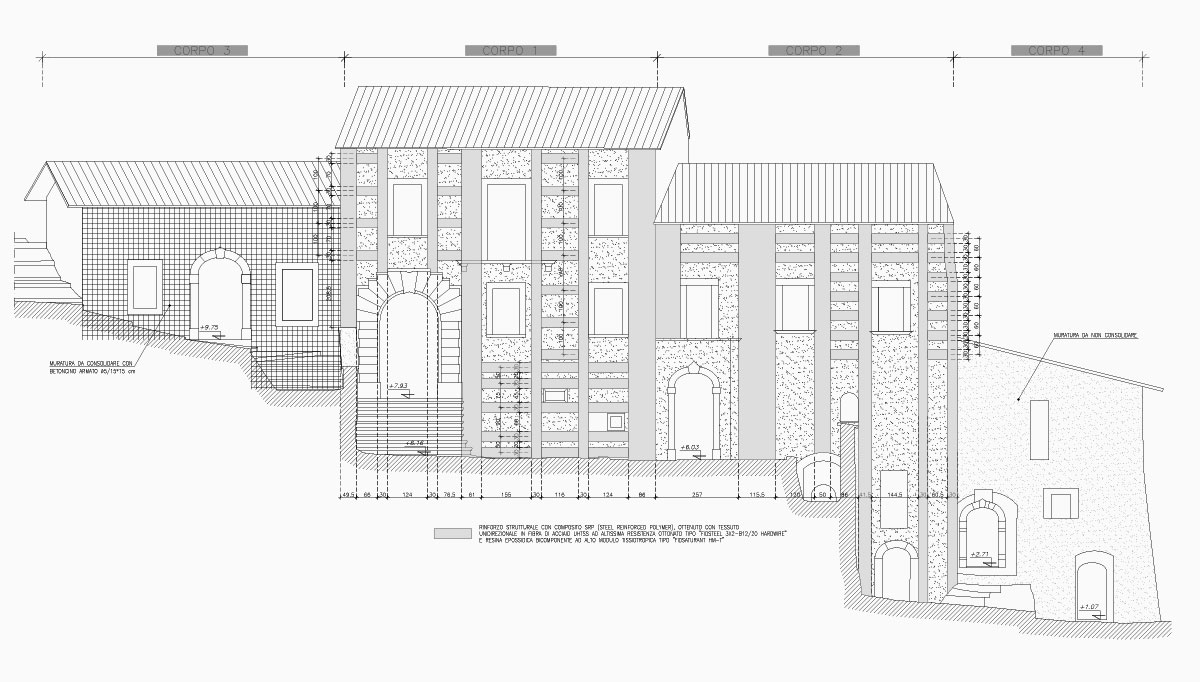 Palazzo Pellegrini - Prospetto laterale
