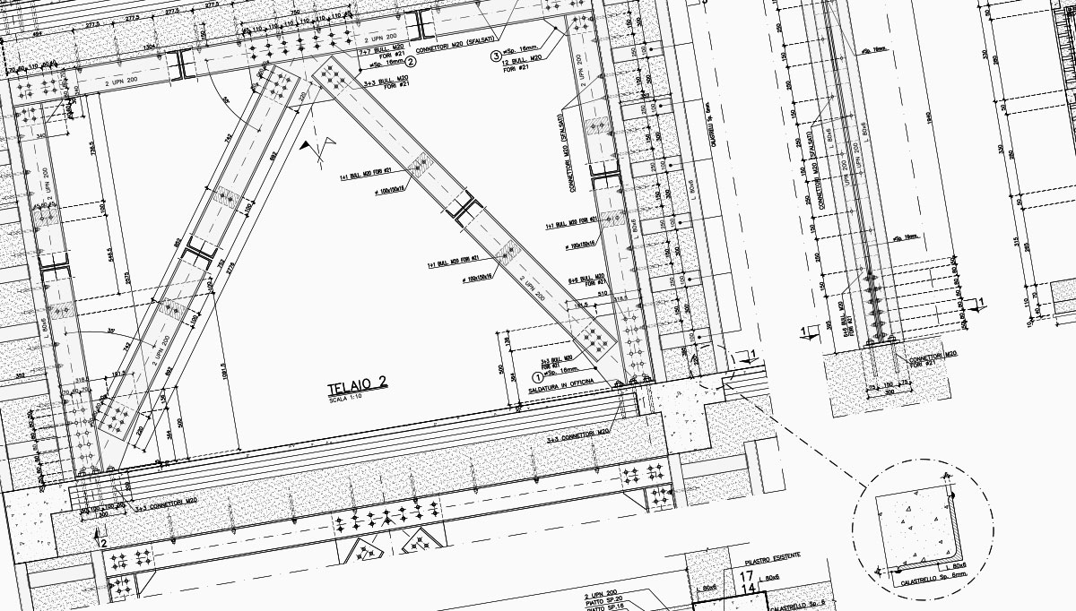 Condominio Sallustio 1 - Particolare telaio
